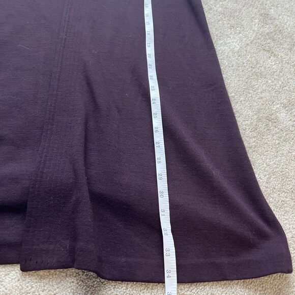 Eileen Fisher Cardigan Womens Small Open Front Wool Blend Duster Burgundy Purple - Picture 8 of 8